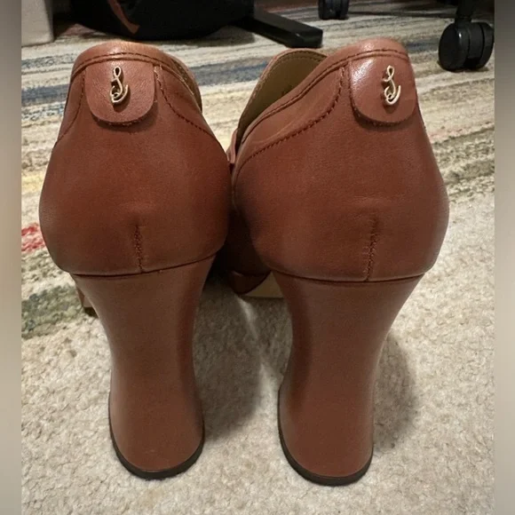 Sam Edelman Brown Heeled Loafers - Picture 7 of 10